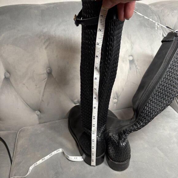 Cole Haan Black Leather & Stretch Riding Boots – Women’s Size 7.5 - Picture 9 of 14